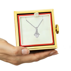 Alluring Beauty Necklace with Luxurious gift box and preserved red rose